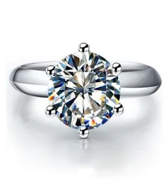 Qyi Silver 925 حلقات النساء خطوات الفضة جولة محاكاة الماس اللامع للغاية هدية الزفاف حلقة الحجر الحجر 11523 CT Y14410716