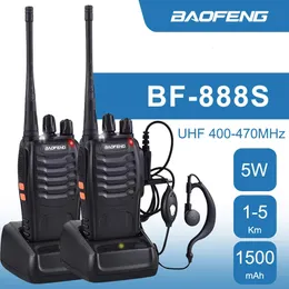 Baofeng Walkietalkie 888S الفرقة المزدوجة اللاسلكية اللاسلكية اللاسلكية UHF 400470 MHz لمستودع المصنع BF888S Earphone walkie Talkie 240430