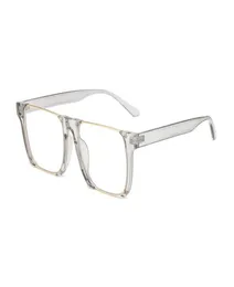 Vintage Square Semimetal Women Sonnenbrille Rahmen klare Linsen optische Brillenmänner Antiblue Light Brille mit Logo1031260