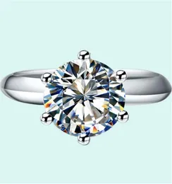Clusterringe testen positiv 3CT 90 mm de Labrown Moissanit Diamond Ring 925 Sterling Silber Engagement weiblich17584341