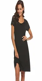 Оуч -снаряда Женская мягкая ночная рубашка с коротким рукавом кружевные рубашки для сочика для сочика для женской одежды магазин для женского платья JFNA6173072