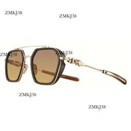 Chromes Sonnenbrille Klassische Retro -Trendmarke Designer Sonnenbrillen Herzen Sonnenbrille neuer Pilotwindscheibe Sanskrit Cross Sonnenbrille Luxus Mode 775