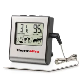 Grills Thermopro TP16 Display digitale Display cucina cucina termometro per carne per griglia da forno a barbecue con funzione timer