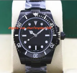 Nowa najwyższej jakości luksusowa zegarek Nod 114060 Stalowa czarna ceramiczna zegarek Czarny PVD Wykończenie 40 mm Automatyczni mechaniczni mężczyźni oglądają New3632452