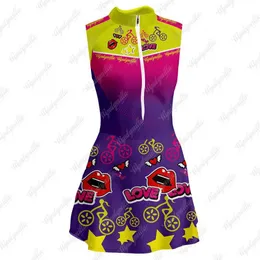 Aktive Kleider Radsportrock Slveless Saia Kleid MTB Rock Vestidinho Sommer Fahrrad Mode sexy Rock Little Set Roupa Ciclismo Feminina Y240508