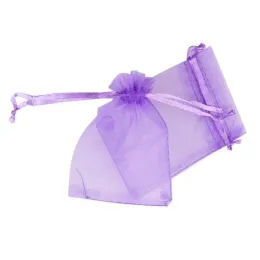 Prova 100 PCs Clear Goody Bags Candy Small Gift Beam Port 7x9cm Wedding Favor Lavender Drawstring
