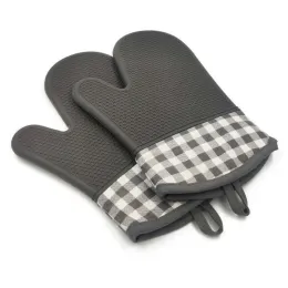 1PCS Krótkie silikonowe profesjonalne rękawiczki silikonowe Rękawiczki izolacyjne mikrofalowe Grustowane rękawiczki piekarnika o wysokiej temperaturze