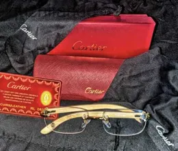 Högklassig Carter 1: 1 Original Designer Solglasögon Kvinnor C Decor Eyeglasses Solglasögon Guldträ vintage med riktig logotyp