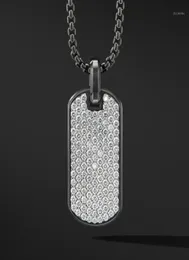 Chains Pave CZ Army Pendant Men Necklace Fashion Stainless Steel Box Chain Ncklace For Jewerly Gift5410461