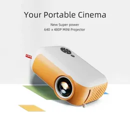 Projectors A10 LED Projector Home Theatre Tragbares Kino 3D Mini Video Projector Game Beam 4K 1080p Smart TV über HDMI Port J240509