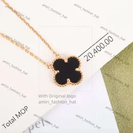 VanClef Necklace Luxury Quality Designer Clover Necklace Charm Pendant Necklace With Shell Agate Nature Stone For Women Wedding Necklace Gift Jewelry 17b