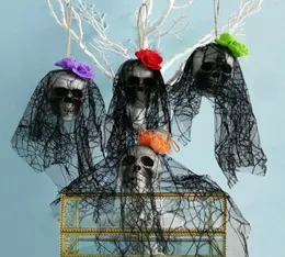 Die neuesten 8 Halloween -Produkte New Bar Horror Party Szene Layout Requisiten Schaumschädel hängende dekorative Ornamente68617772