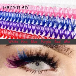 JDGA False Eyelashes mixed with colorful eyelash clusters eyelashes extend naturally in 40D volume effect artificial makeup Cilias d240508