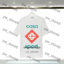 カサブランカTシャツ新しいスタイルメンズカサブランTシャツデザイナーカサブランTシャツ因果通気性ティーレター印刷服08AC