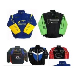 Motorcykelkläder F1 Forma 1 Racing Jacket Winter Car FL Brodered Logo Cotton Clothing Spot Sale Drop Delivery Automobiles Motorcy OTO0O