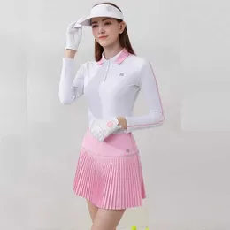 Women's Tracksuits 2023 clothing Korean Women Long-slved Slim Shirts Culottes Girls Pleated Skirt Suits fr shipping Y240507