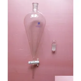 Inne zaopatrzenie w szkoła biurowa hurtowa- 1000 ml 24/29 Pyriform Separatory Drop lejek 1l PTFE Stopcock Glass Stopper Chem DHZ06