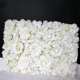 60x40 cm künstliches Dekor Blumen DIY Hochzeitsdekoration Blumenwandpaneele Seidenrosa Romantische Hintergrund Deko DHL2361694