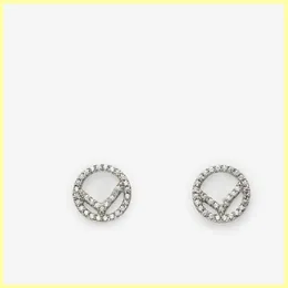 Högkvalitativ silverhoopörhängen Designers Diamondörhängen Studs F Earring 925 Silver For Women Lovers Gift Luxury Jewelry Box New 2547