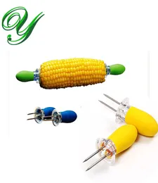 Corn Cob Holders Fruit Forks BBQ SNIPS Rostfritt stål Majs Picks Potato Spike Good Grip Nonslip Party Fonue Buffet Fountain A8195838