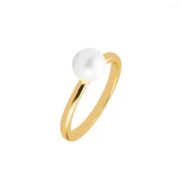 Кластерные кольца 925 Стерлинговое серебряное кольцо, обработанное пресноводной культивируемой жемчужиной для женщин Оригинальный ювелирное украшение DIY Gift Bague 2024
