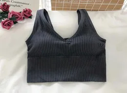 Neck Women039s Tank Crop Tops Female Knitted Sexy Lingerie Seamless Underwear Streetwear Cropped Tee Padded Camisole Camisoles 4968109