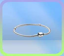 100% 925 STERLING Gümüş Klasik Momentler Zincir Bileklik Fit Otantik Avrupa Sarkma Tılsımı Kadınlar Moda DIY mücevherleri3903674