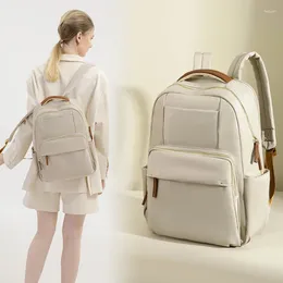 Okul Çantaları Luxury Dizüstü Dizüstü Backpacks Kadınlar için 15.6 "Boyut Defter Çantası Büyük Kabin Alanı İş Seyahat Bagaj Kızının Kitap Çantaları Büyük Fermuarı Cepi