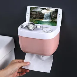 Toilet Tissue Box Punch-free Waterproof Toilet Paper Box Roll Paper Tube Household Toilet Paper Box Toilet Paper Rack Holder