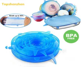 6pcsset Silicon Stretch Lids Universal LID Silicone Food Wrow Bowl Cover Cover Paper Cucina Accessori da cucina 4888426