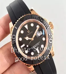 Luxury Rose Gold Sapphire Watches Mens Automatic ETA 3135 Zegarek Mężczyzn nurkowy gumowy pasek 126655 n noobf v12 wersja 116655 na rękę