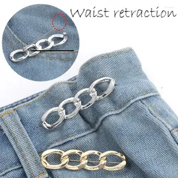 Cinture semplici pantaloni staccabili clip bottoni in metallo senza chiodo a vita regolabile