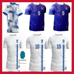 24 25 Maglie da calcio in Grecia a casa 2024 patch 2025 White Football Shirts National Team Forteunis Giakoumakis Mavropanos Tsimikas Fan's Uniform