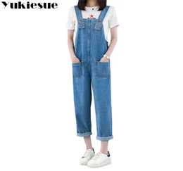 European Style Boyfriend jeans for Women Denim Overalls jeans with High Waist Straps Jumpsuit Female Girl Loose Pants8154916