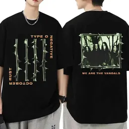 Camisetas masculinas tipo o negativo outubro Rust T Gothic Metal Rock Band camise