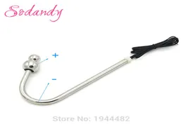 Bipolar Electrode Electro Stimulation Prostate Stimulator Stainless Steel Anal Hook Electric Shock Anal Anchor Butt Plug TENS8227756