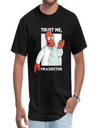 Camisetas de homens engraçados Doctor Zoidberg, que exclusiva camiseta especial 100, pistas de tecido de algodão, confie em mim, eu sou um Cthulhu Tees 2207055791955