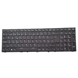 Teclado de retroilumação colorida de laptop para Clevo P650RS P651RS MP-13H86P0J430C 6-80-P65S0-150-1 POTUGAL PO BLET E LOLHA DE BACK