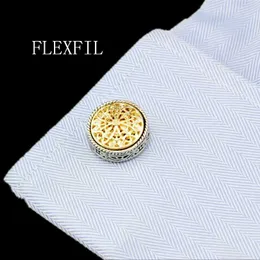 Linki do mankietu Flexfil Spartan Style Koszulki Mankiety do męskich projektantów metalowe spinki do mankietów do męskiego luksusowe wesele bezpłatne dostawa Q240508