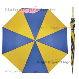 Ombrellas Big Long Designer Golf Umbrella Men Uv Protection Fibra di carbonio Donne Golf Umbrella Super Deluxe Auto Auto a vento Rain Resistenza Stripes Canopy 34