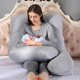 Maternity Pillows U-shaped Pillow Crystal Velvet Side Sleeping Cushion Napping Pad Pregnancy Women T240509