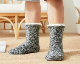 MEN039S Çorap Kış Kapalı Zemin Çorap Kalın Sıcak Pamuklu Kaplı Polar Halı Erkekler için Slippip 2021 Termal Kabarık Q9J5346346