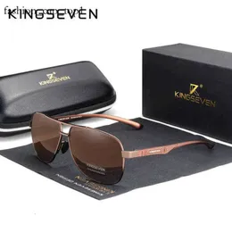 Tasarımcı Güneş Gözlüğü Kingseven Güneş Gözlüğü Lunetes de Soleil Polarises Marques Pour Homme et femme en alüminyum effet Miroir UV400 Kingseven Marka Gözlükleri 7DC4