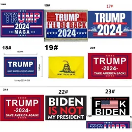 Banner Flagi Stock 150 cm Trump 2024 Flag U S kampania prezydencka 3x5 stóp dla domu ogrodowego 13