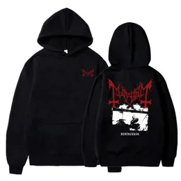 Herren Hoodies Sweatshirts 2023 Herren Kleidung Pullover Hoodies Mayhem Black Metal Grafikdruck Sweatshirts 100% Baumwoll lässige Tops Neue Strtwear T240507