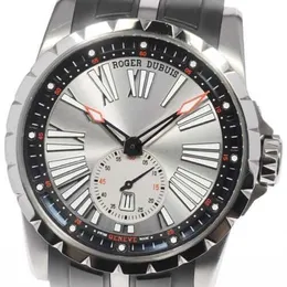Дизайнерские роскошные часы для мужских механических автоматов Roge Dubui Excalibur 45 DBEX0724 Silver Dial Watch_682378