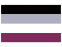 ポリエステル90150cm LGBTQIAエースコミュニティ非性的プライド装飾のための無性旗7758672