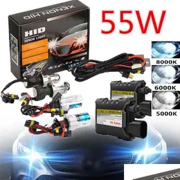 Car Xenon Kits H7 BB 55W المصباح الأمامي H1 H3 H11 9005 9006 4300K ​​5000K 6000K 8000K صابورة صابورة التسليم AUT DHRPT