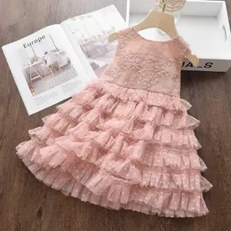 Girl's Dresses 3-8Y Elegant Girl Dress sheer layered dress sleeveless princess costume wedding party costume baby costume children A1123L2405