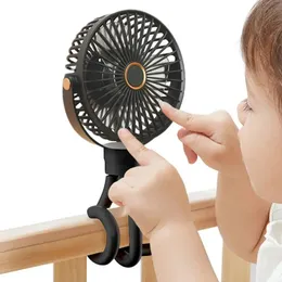 Ventilador para carrinho de 5 velocidades de 5 velocidades Fil de resfriamento de tripé flexível com fã de mão de mão pessoal leve para o carrinho de bebê berço 240423